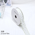 Embossed Rose Rosette Ribbon Bouquet Packaging Material for Birthday Halloween Wedding Christmas Flower