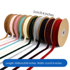 Single Sided 1cm & 2.5cm Velvet Non Elastic Plush Belt Luxury Christmas & Valentine's Day DIY Bow Accessory for Weddings