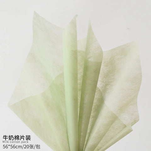 Korean Style Single-Sided Coated Cotton Paper Milk Cotton Flower Packaging with Extracted Design