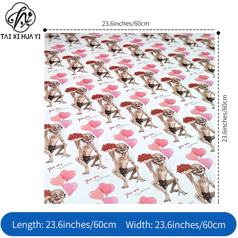 Custom Printed Eco-Friendly Craft Paper Smeagol Gollum Wrapping Paper Personalized 'You Are My Precious' Valentine Gift Wrap
