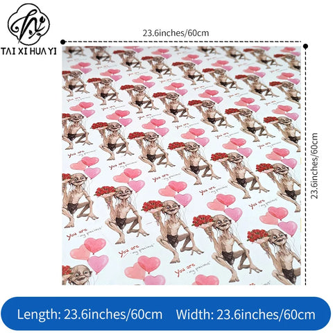 Custom Printed Eco-Friendly Craft Paper Smeagol Gollum Wrapping Paper Personalized 'You Are My Precious' Valentine Gift Wrap
