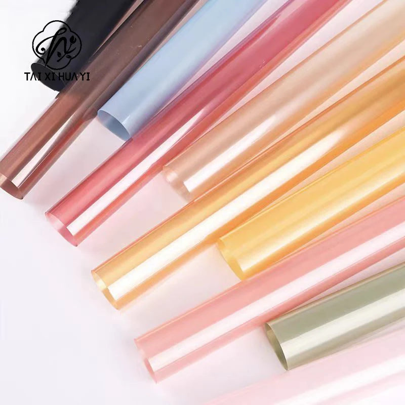 Transparent Color Clear Waterproof OPP Cellophane Paper for Flower & Gift Wrapping Florist Bouquet Supplies รูปสินค้าหลัก