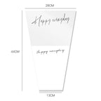 Plastic PE Virgin Waterproof Recyclable Flower Bouquet Bags Transparent Packaging for Valentine's Day Florist Supplies and Gifts
