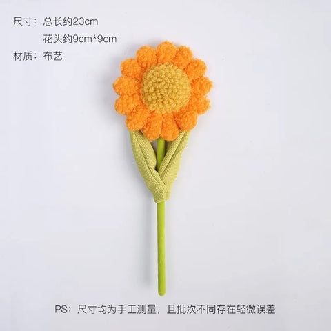 Teacher's Day Single Sunflower Plush Doll Bouquet-Smile Design DIY Floral Craft Supplies for Festival Gift Guangdong China
