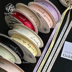 Luxury 2.5CM English Ribbon Romantic Flower Bouquet for Valentine's Day Christmas or Wedding Gift Ribbons