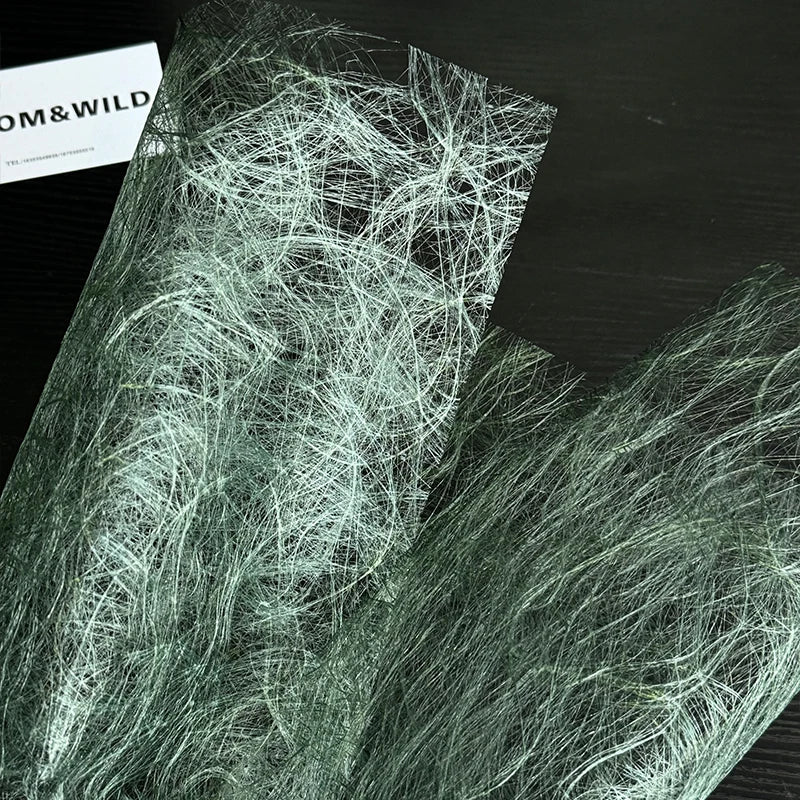 Wholesale Single Side PE Coating Raffia Grass Inner Lining Material for Fresh Flower Bouquet Packaging