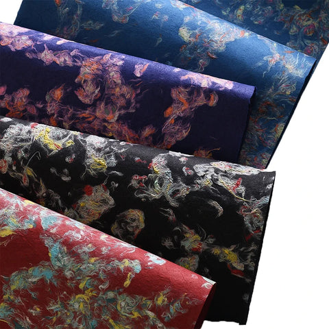Dunhuang Art Hand-Torn Wood Pulp Wrapping Paper Coated Floral Gifts with Ancient Methods Flower Wrapping Paper