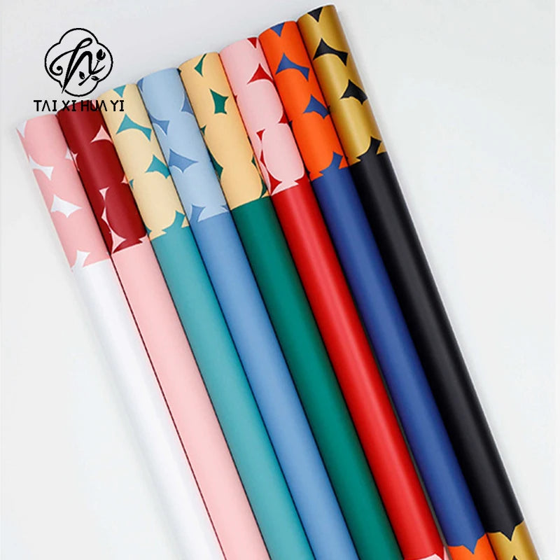 Valentine's Day Waterproof Papel Florist Packaging Paper Sheet PE Coating Wrapping Paper for Gifts Box