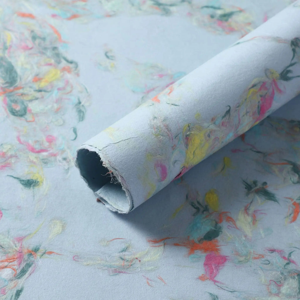 Dunhuang Art Hand-Torn Wood Pulp Wrapping Paper Coated Floral Gifts with Ancient Methods Flower Wrapping Paper