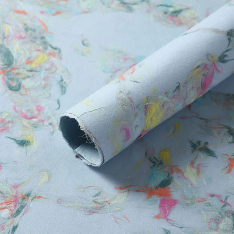 Dunhuang Art Hand-Torn Wood Pulp Wrapping Paper Coated Floral Gifts with Ancient Methods Flower Wrapping Paper