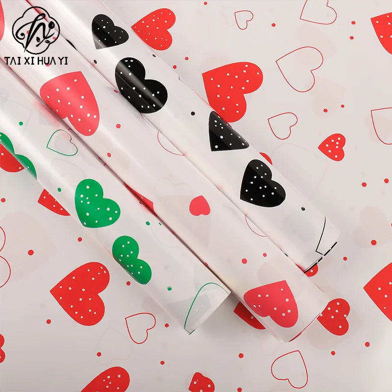 Valentine's Day Neon Love Flower Packaging Paper Waterproof Single Side Coated for Your Romantic Moments