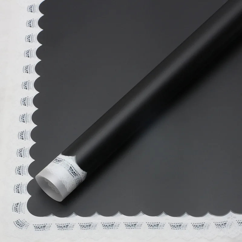 Wholesale Transparent Lace Glassine Gift Wrap Handmade OPP Coated Paper for High End Boutique and Flower Shop