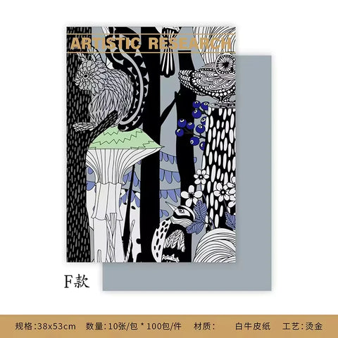 Advanced Art Paper Animal Forest Flower Packaging with Single Side Coating Atmosphere Floral Art Design