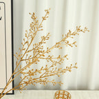 Golden Eucalyptus Ginkgo Gold Leaf Simulation Flower Hug Bucket Festive Christmas Wedding Graduation Decoration