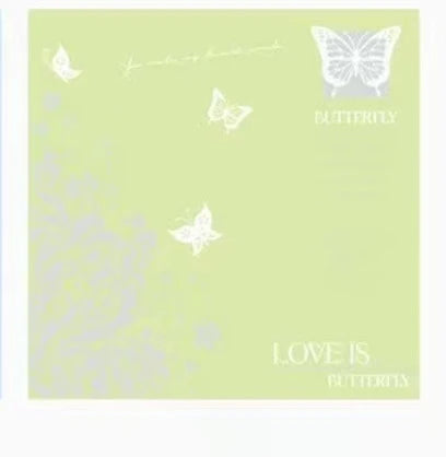 58*58cm Soft Waterproof Flower Wrapping Paper Butterfly Design Floral Printed Smooth Surface Injection Molding Stretch
