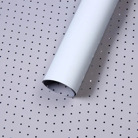 High-End Aluminum Plated Round Dot Thickened Wrapping Paper Small Waterproof Flower Design Single Side Coating