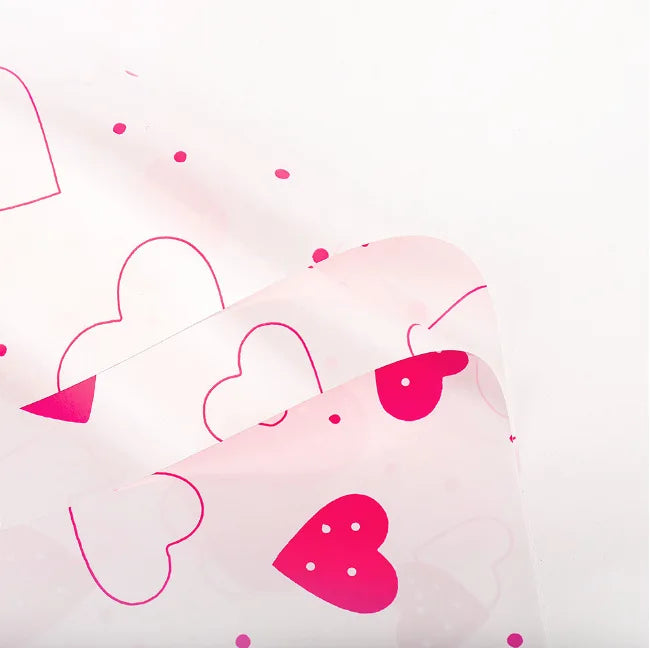 Valentine's Day Neon Love Flower Packaging Paper Waterproof Single Side Coated for Your Romantic Moments