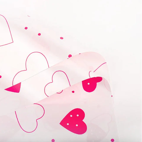 Valentine's Day Neon Love Flower Packaging Paper Waterproof Single Side Coated for Your Romantic Moments