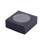 Brown Trapezoid Recyclable Eco-Friendly Gift Box Circle Transparent Window Kraft Box for Soap Party Jewelry Packaging Wholesale