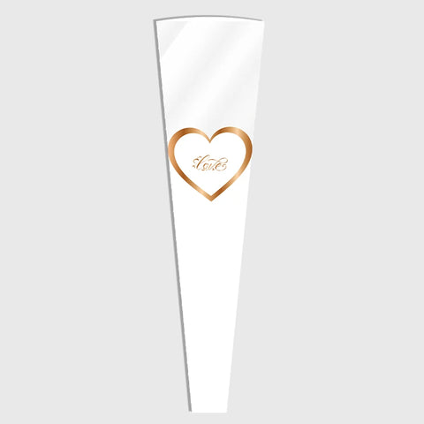 Transparent OPP Heart Pattern Soft Translucent Stretch Film Bouquet Bag Moisture-Proof Floral Shop Single Rose Packaging Plastic