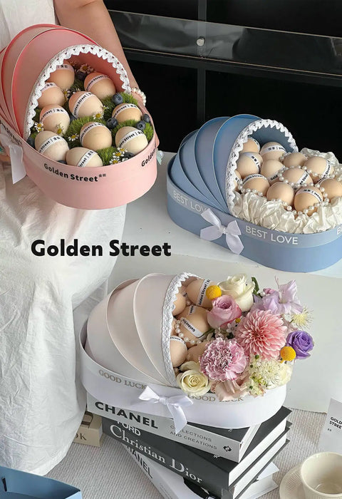 Cradle Flower Box Egg Postpartum Hand Gift Box Flower Basket Flower Bouquet Packaging Box