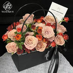 Popular Rectangular Floral Bouquet Packaging Gift Bag Flower Boxes for Bouquets Embossing Printing for Craft Paper Supplies