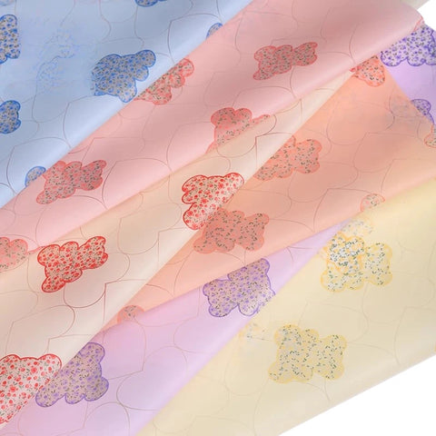 Korean Rose Flower Packaging Bear Print Soft Semi-Transparent Stretch Film for Garden Bear Cartoon Florist Supplies Gift Wrap