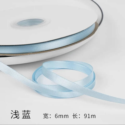 0.6cm Ribbon Flower Bow for DIY Packaging DIY Bow Bouquet for Wedding or Christmas Valentine's Day Ribbon