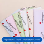 High Quality Heart Coated Single Side Waterproof Paper Eco-friendly Flower Bouquet Floral Gift