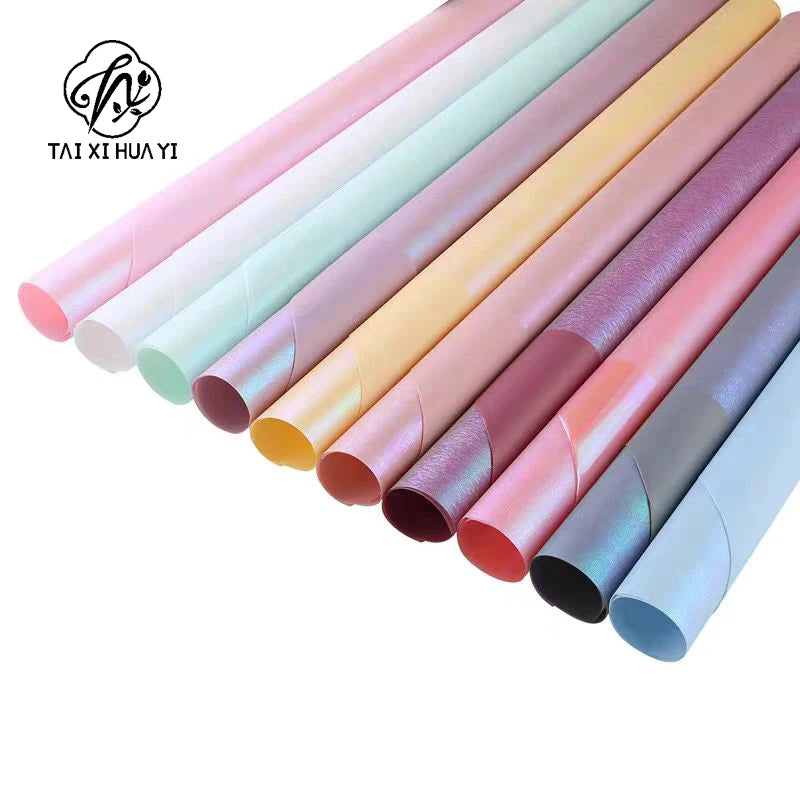 Wholesale 60*60cm Dreamy Color Waterproof Art Paper Wrapping Paper for Valentine's Floral Bouquets