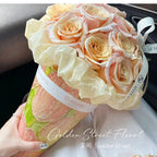 Valentine's Day DIY Ice Cream Cone Bouquet Kraft Paper Thick Cardstock Flower Packaging Handmade Floral Design Starch Coating