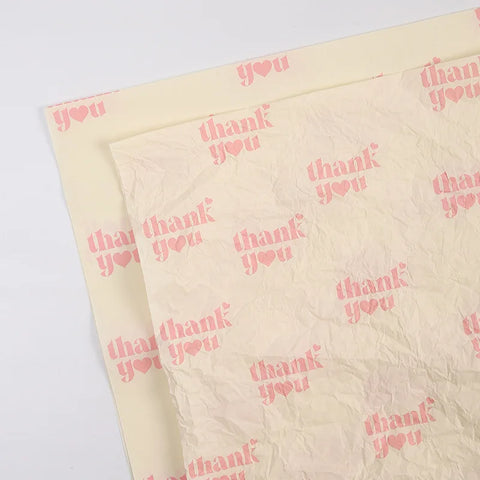Simple English Coated Snow Pear Paper Single Side PE Coating Thank You Message