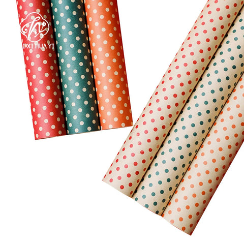Single-Sided Polka Dot Kraft Wrapping Paper Recyclable Christmas Dotted Packaging Gift Wrap Gift Wrapping Paper