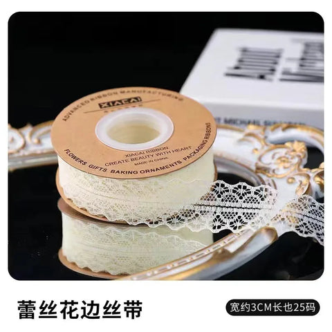 Luxury Ribbon Lace Hollow Lace 25 Sizes Baked Cake Packaging for Valentine's Day Christmas and Wedding Featuring Flowers