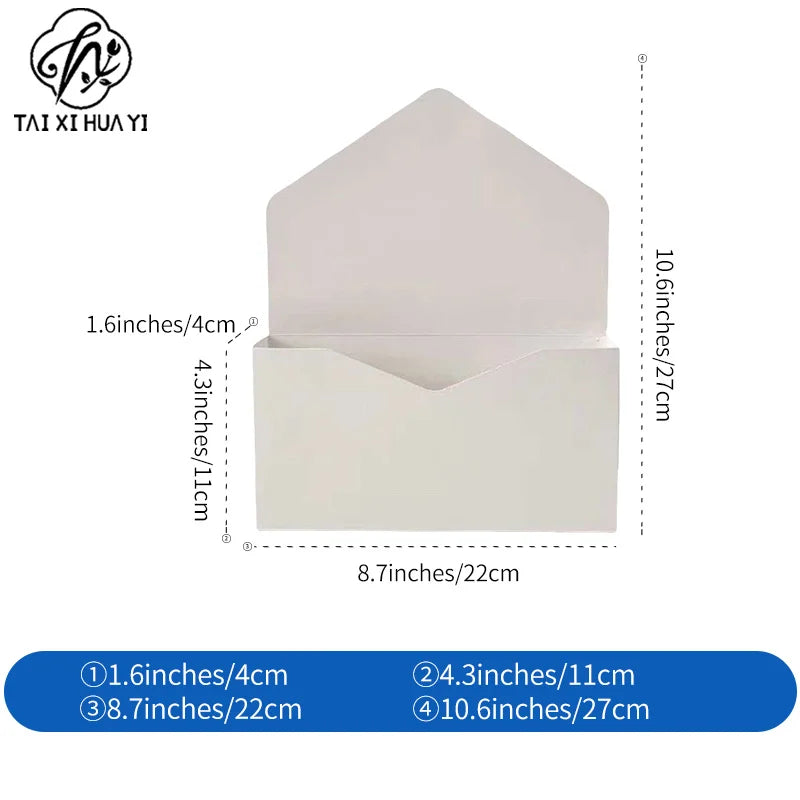 Wholesale Creative Biodegradable Eco-Friendly Flower-Arranged Envelope Box for Valentine's Day/Wedding/Birthday Party 350g Thick