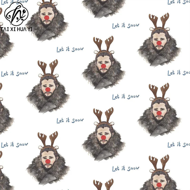Personalized Custom Printed Eco-Friendly Wrapping Paper Roll Funny Reindeer Man Pattern Christmas Gift Wrap for Holiday Party