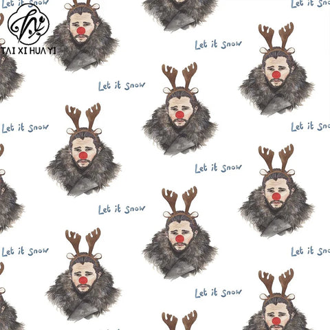 Personalized Custom Printed Eco-Friendly Wrapping Paper Roll Funny Reindeer Man Pattern Christmas Gift Wrap for Holiday Party