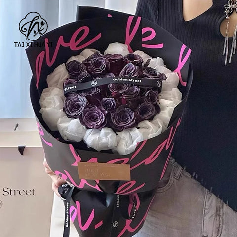 Yuyin Handmade DIY Floral Art Big Love Paper Flower Packaging Materials for Flower Shop Single Side Coated Ouya Paper
