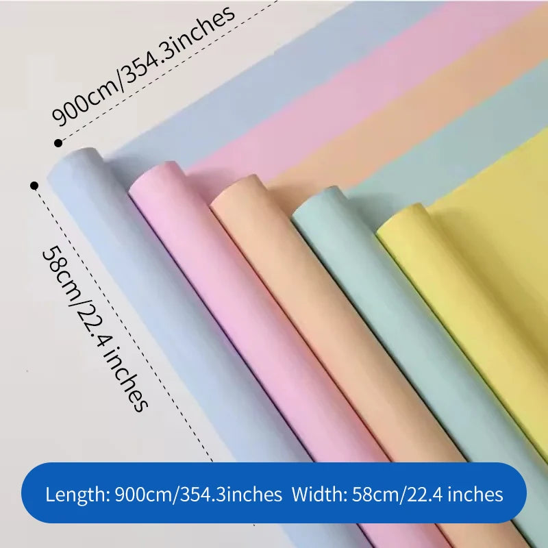 Monochrome Korean Style First Love Eco-Friendly Waterproof Flower Wrapping Paper Thickened Single Side for Flower Packaging