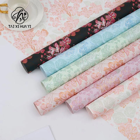 Valentine's Day 50*58cm Flower Bouquet Wrapping Paper Recyclable Duplex Board Materials for Florists