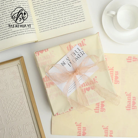 Simple English Coated Snow Pear Paper Single Side PE Coating Thank You Message