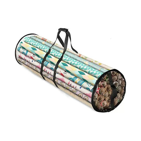 PVC Cylinder Heavy Duty Lightweight Gardening Dustproof Wrapping Paper Holder Organizer Zipper Storage Bags Customized Packing