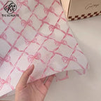 Mothers Day Pink Heart Bow Recyclable Matte Tissue Paper for Gift Wrapping Flower Bouquets Clothing Packing Party Decorations
