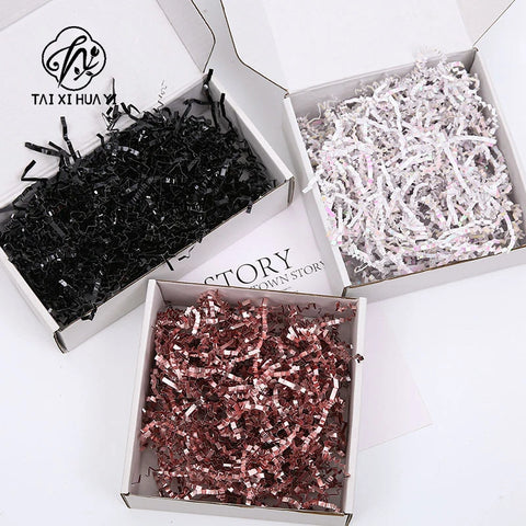 Elegant Luxury Crepe Paper Crinkle Cut Shredded Material for Gift Baskets and Box Packaging Premium Decorative Filler