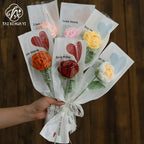 Single Side PE Coated Moisture Proof Recyclable Craft Paper Flower Bouquet Packaging for Carnation Single Rose Gravure Printing
