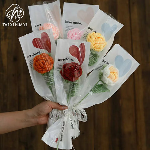 Single Side PE Coated Moisture Proof Recyclable Craft Paper Flower Bouquet Packaging for Carnation Single Rose Gravure Printing