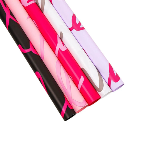 Valentine's Day Big Love Flower Wrapping Paper Bouquet Waterproof DIY Material Rose Packaging for Flower Shop Wholesale