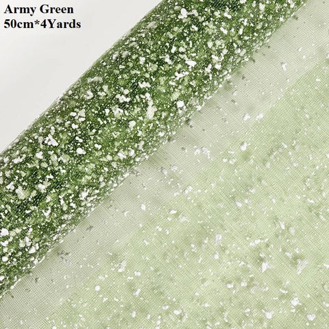 50cm*4Yards/Roll Snowflake Floral Bouquet Gift Box Wrapping Paper Art Paper Florists Supplies Materials Flower Wrapping