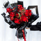 58*58cm Soft Waterproof Flower Wrapping Paper Butterfly Design Floral Printed Smooth Surface Injection Molding Stretch