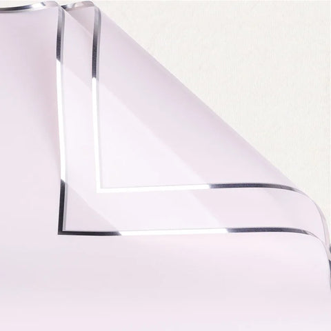 Silver Edged Semi Transparent Single-Sided Silver Ion Matte Coated Eco-friendly Recyclable Waterproof Jelly Film Bouquet Paper